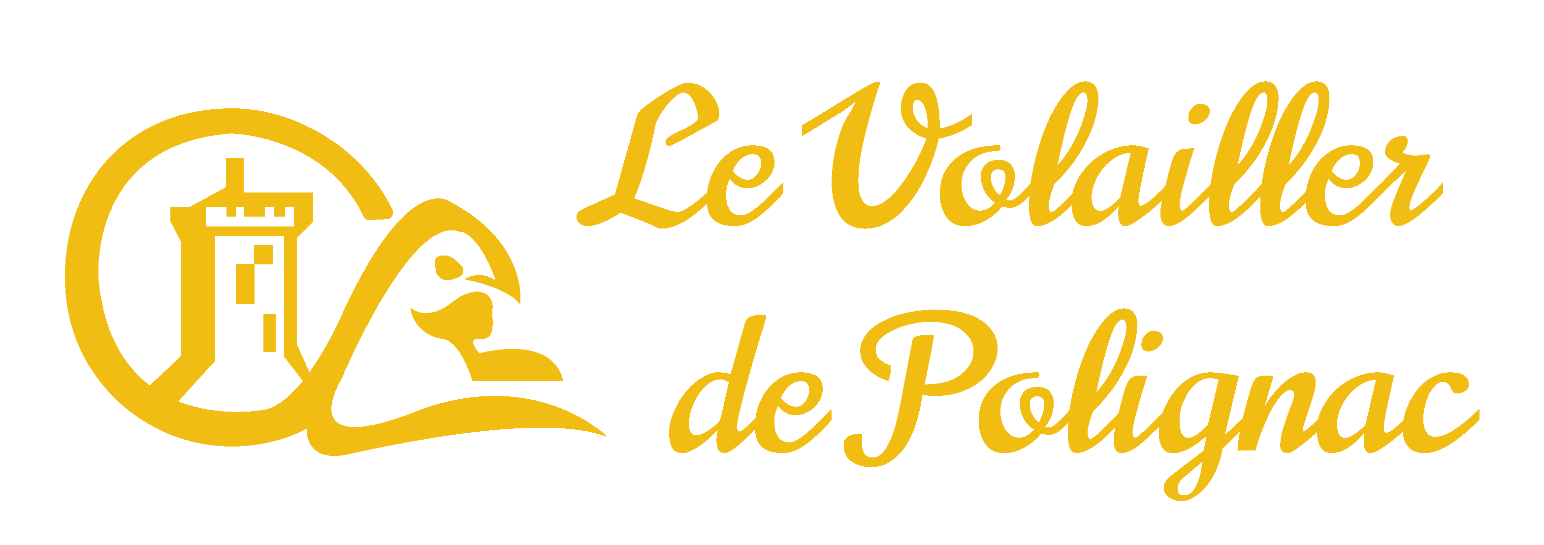 LOGO LE VOLAILLER DE POLIGNAC + BASELINE JAUNE-01